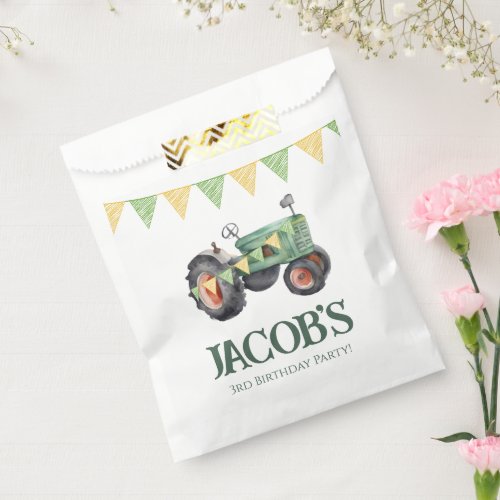 Get Your Tractor Boys Birthday  Favor Bag