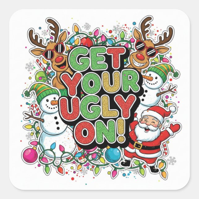 Get Your Ugly On Sticker (Front)