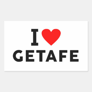 Getafe Spain love city heart like travel Rectangular Sticker
