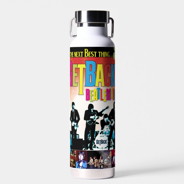 GetBack!® Beatlemania Official Poster Water Bottle (Front)