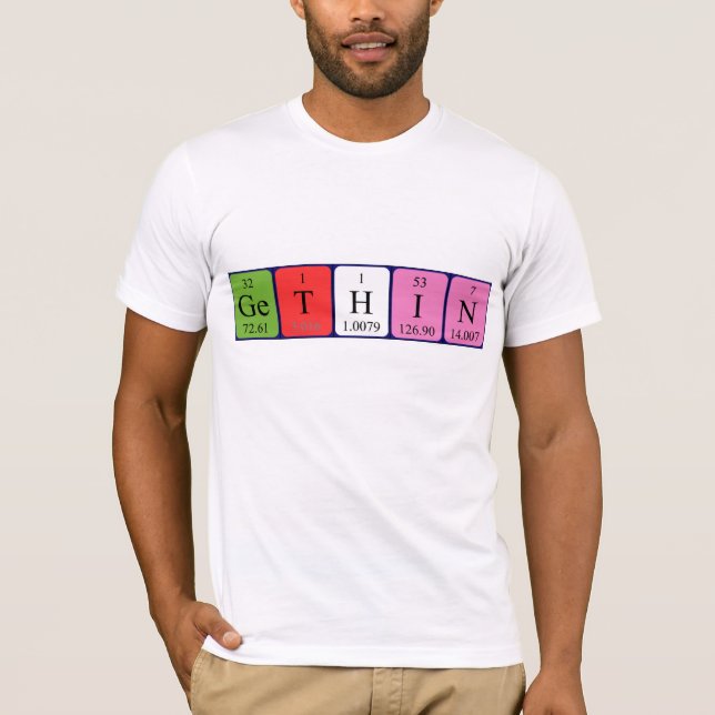 Gethin periodic table name shirt (Front)