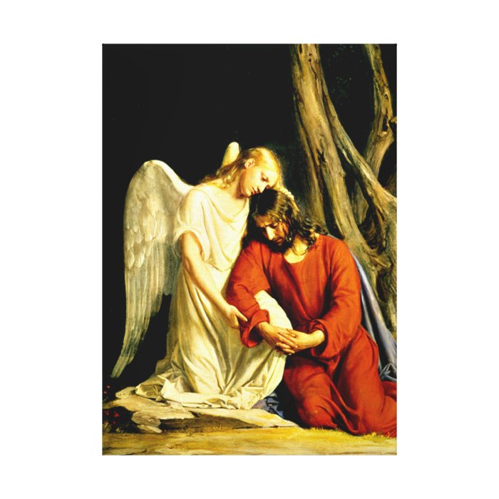 Gethsemane   artwork by Carl Bloch Gallery Wrapped Canvas