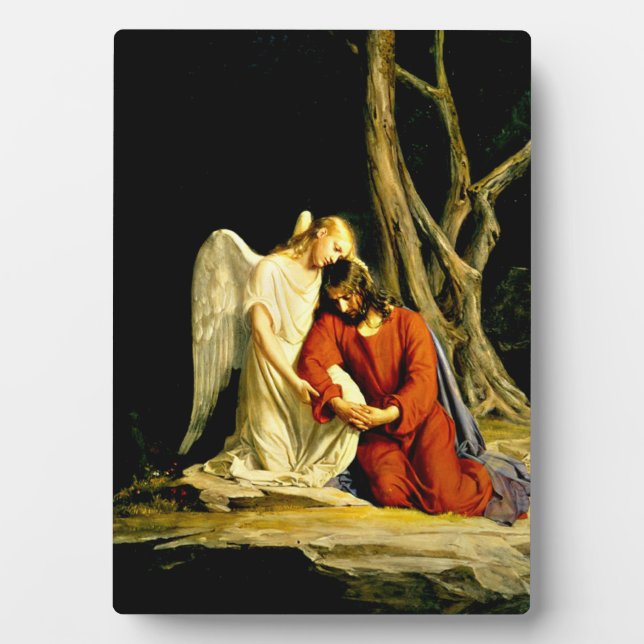 Gethsemane, beautiful religious painting, 1805 plaque (Front)