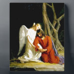 Gethsemane Carl Bloch Plaque<br><div class="desc">Carl Bloch - An angel comforting Jesus before his arrest in the Garden of Gethsemane</div>