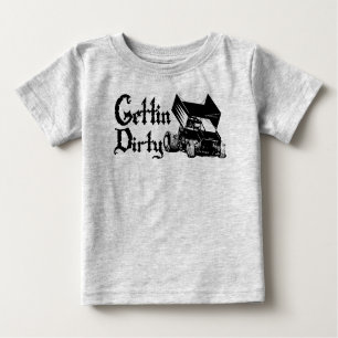 Gettin Dirty Sprint Car Baby T-Shirt