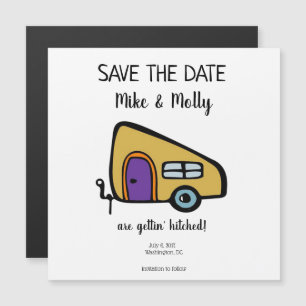 Gettin' Hitched Save the Date Magnetic Invitation