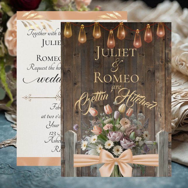Gettin' Hitched Wildflowers & Ribbon - Peach (Creator Uploaded)