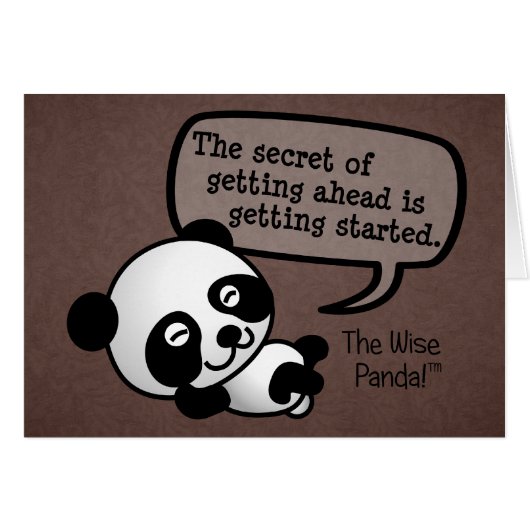 Getting ahead requires getting started cards (Front Horizontal)