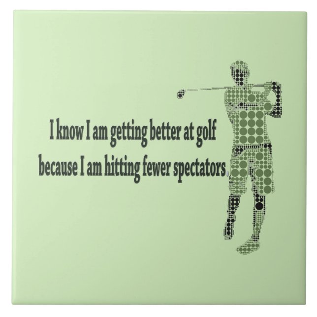 Getting Better at Golf Ceramic Tile (Front)