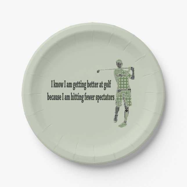 Getting Better at Golf Paper Plates (Front)
