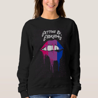 Getting Bi Everyday Bisexual LGBTQ Bi Pride LGBT Sweatshirt