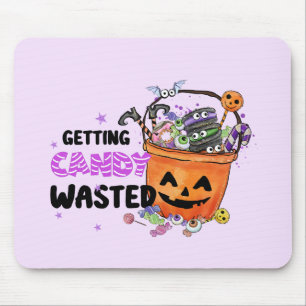 Getting Candy Wasted – Jack-o'-Lantern Basket Mouse Pad