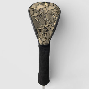 Getting Foxy Sepia Tone Golf Head Cover