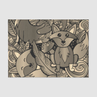 Getting Foxy Sepia Tone Tissue Paper