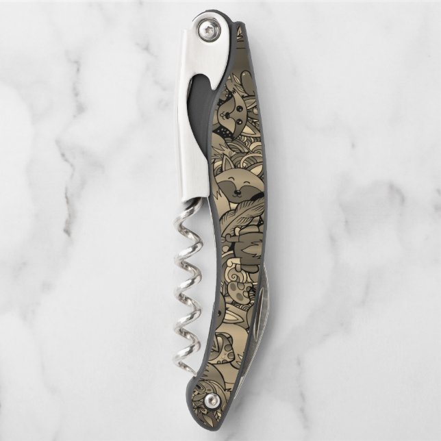 Getting Foxy Sepia Tone Waiter's Corkscrew (Front)