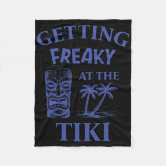 Getting Freaky At The Tiki Luau Vacation Island Fu Fleece Blanket
