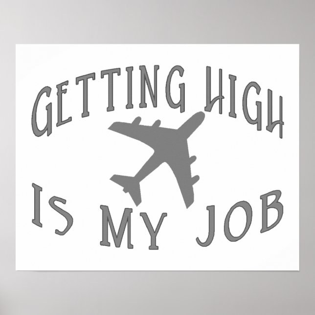 Getting High Airline Pilot Poster (Front)