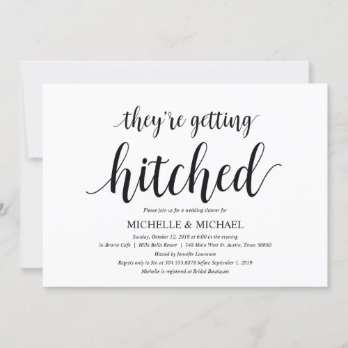 Getting hitched Bridal shower Invitation cards