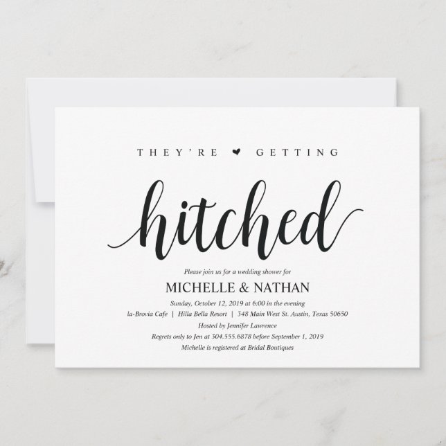 Getting hitched Bridal shower Invitation cards (Front)