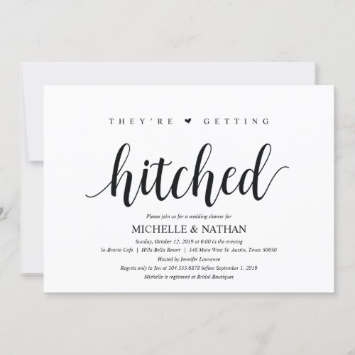 Getting hitched Bridal shower Invitation cards