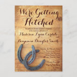 Getting Hitched Double Horseshoe Wedding Invites