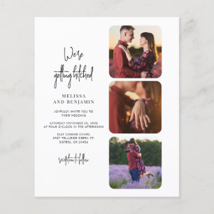 Getting Hitched Photo Collage Wedding Invitation