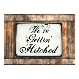 Getting Hitched Invitations Announcements Zazzle Casual Personalized Wedding Invitations