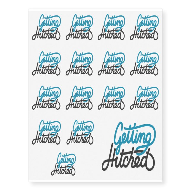 Getting Hitched Temporary Tattoos (Front)