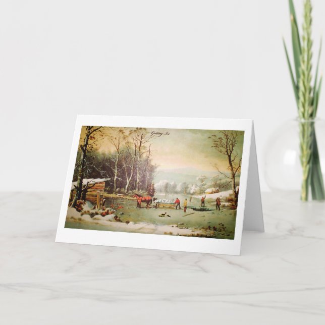 Getting Ice Greeting Card (Front)