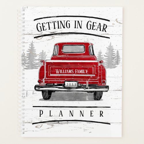 Getting in Gear Quote Vintage Red Truck 2023 Planner