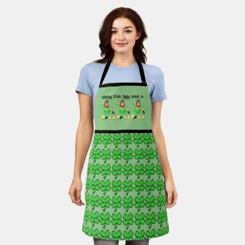 Getting Irish Jiggy with It for St Patricks Day Apron