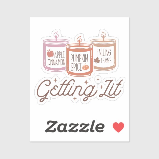 Getting lit fall candles sticker (Sheet)
