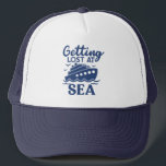 Getting Lost at Sea Cruise vacation keepsake Trucker Hat<br><div class="desc">Get ready for your cruise,  with this colorful "getting lost at sea" vacation tee design for the whole group of traveling buddies whether family or friends! Create matching tees for everyone.</div>