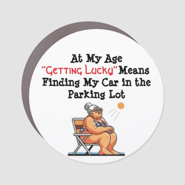 “Getting Lucky”  Car Magnet (Front)
