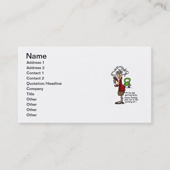Getting Lucky Humor Business Card (Front)