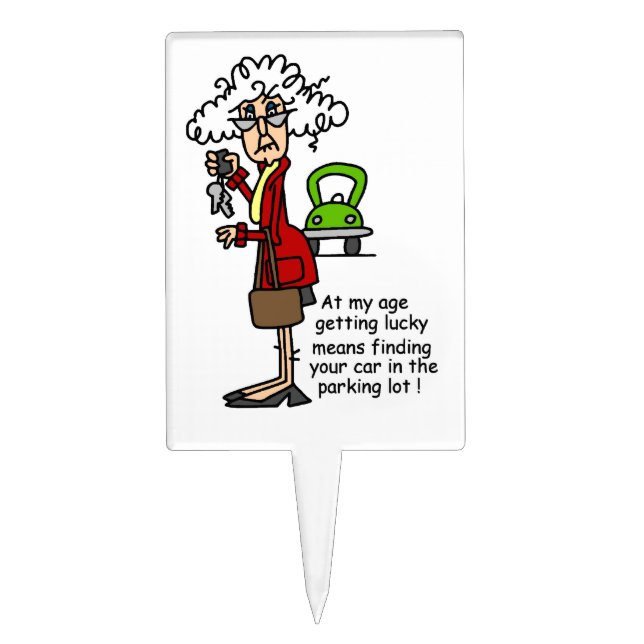 Getting Lucky Humor Cake Topper (Front)