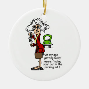 Getting Lucky Humor Ceramic Ornament