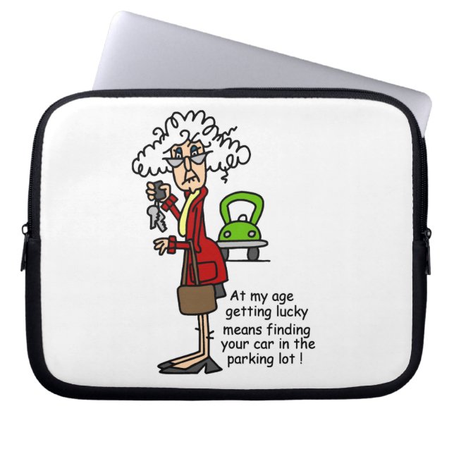 Getting Lucky Humor Laptop Sleeve (Front)