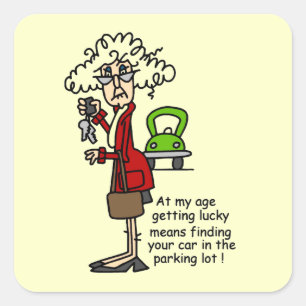 Getting Lucky Humor Square Sticker