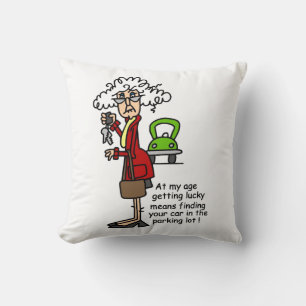 Getting Lucky Humor Throw Pillow