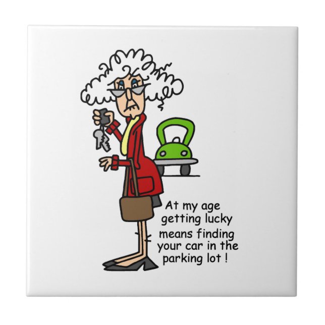 Getting Lucky Humor Tile (Front)