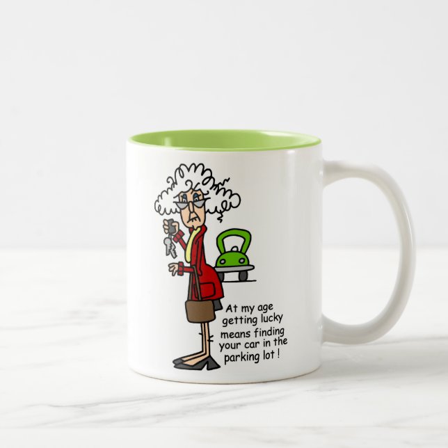 Getting Lucky Humor Two-Tone Coffee Mug (Right)