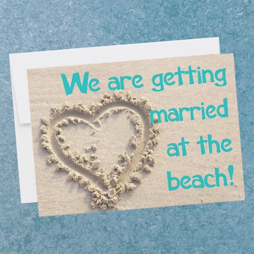 Getting Married at Beach Wedding Party Invitation