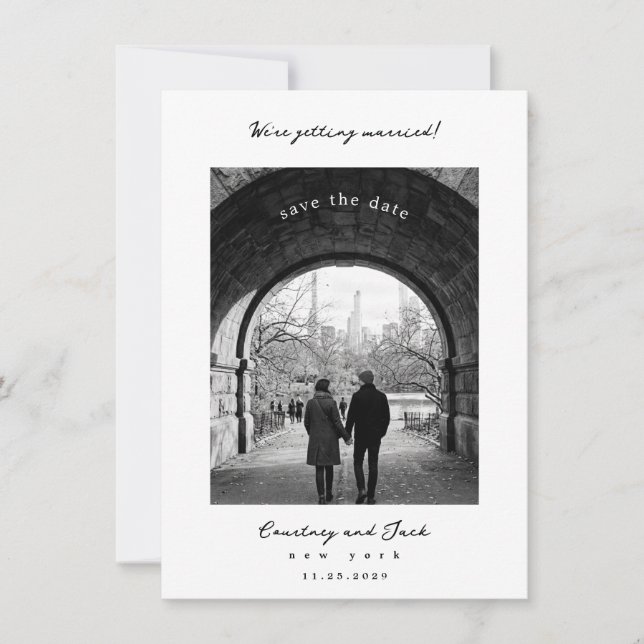 Getting married Black Save The Date (Front)