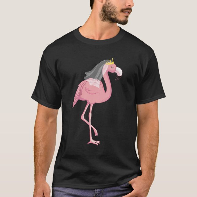 Getting Married Bride And Groom Animal Beach Birds T-Shirt (Front)