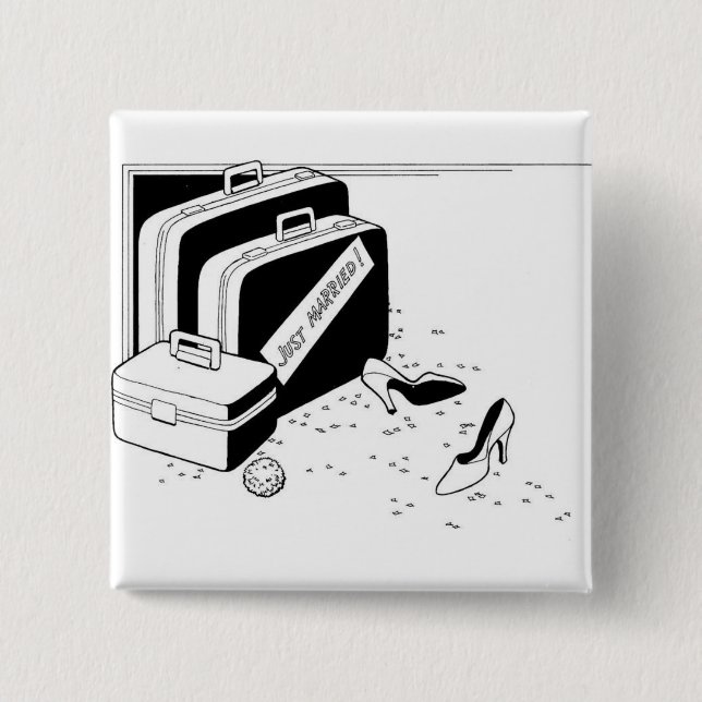 Getting Married Classy Special Custom Pinback Button (Front)