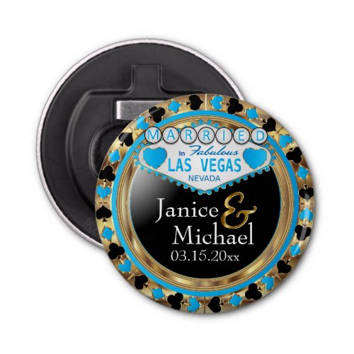 Getting Married in Las Vegas _ Baby Blue Bottle Opener