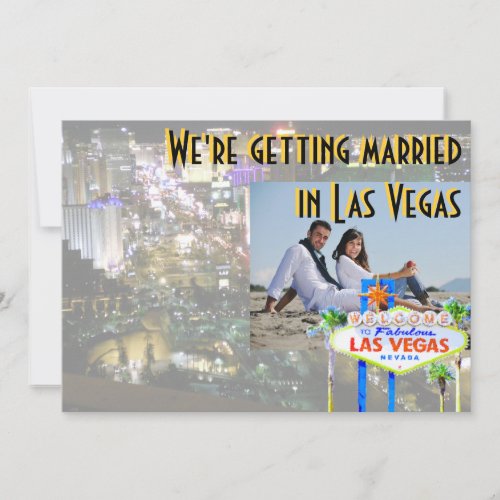Getting Married in Las Vegas Photo Card