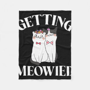 Getting Meowied Bride 1 Fleece Blanket