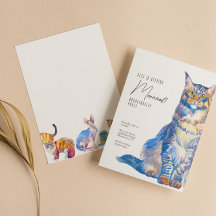 Getting Meowied Cat Bachelorette Party Invitation